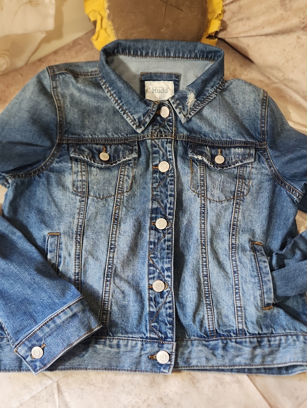 Mudd Light Blue Distressed Denim Jean Jacket